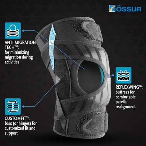 Ossur Formfit Tracker Knee Brace - Patella Stabilizer for Running & Training | Powerlock Straps & CustomFit Hinges for Secure Lateral Support | For Kneecap Tracking or Dislocation (Medium, Left) - size: M, style: Left