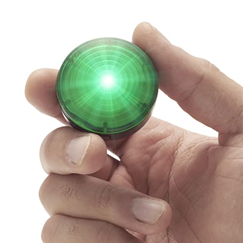 Everbeam E100 LED Safety Lights for Walking at Night - Waterproof Bike LED Light Excellent for Runners, Cycling, Dog Walking, Kayaking-Bright Clip On LED Light, Many Straps for Wearing - 2 Pack, Green
