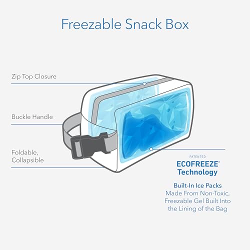 PackIt Freezable Snack Box, Triangle Stripes - color: Triangle Stripes, size: Medium