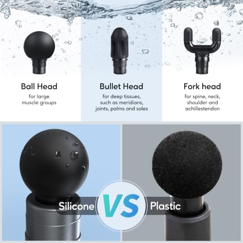 arboleaf Heated Massage Gun, Deep Tissue Massager with Heating Head - color: Graphite Gray