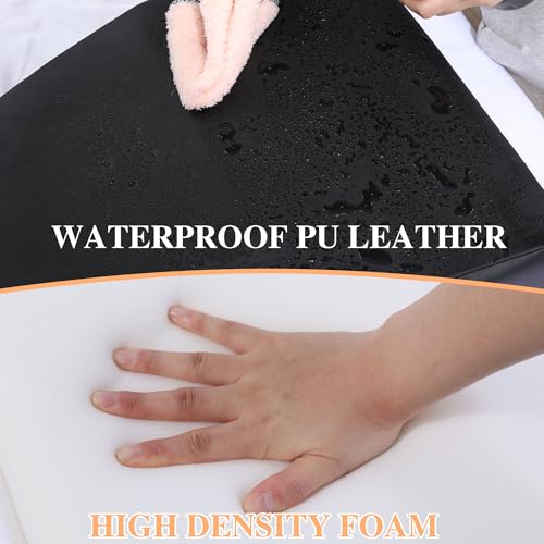 BALAPET 100% Waterproof Massage Bolsters for Under Leg for Comfort Enhancement, Leg Elevation Pillow Wedge Pillow for Massge Table, Supportive Foam Leg Pillow for Beauty Salon Sleeping, Black