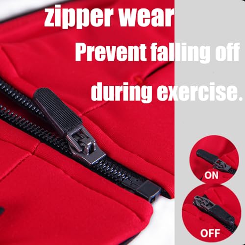 AnsrJ Slim Running Belt,Pockets with Zippers,Waist Pack for Phone Holder. - color: Black, size: Small