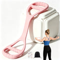 20/25/35lb Elastic Silicone Figure 8 Resistance Bands with Handles - color: Pink