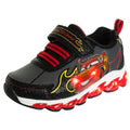 Disney Pixar Cars Boys Black/Red Lighted Sneaker (Toddler/Little Kid) - color: Red/Black/Yellow, size: 12 Little Kid