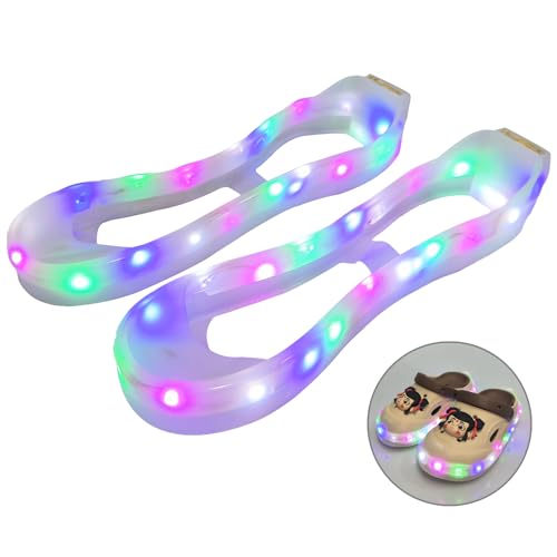 Men Women Luminous Shoes Covers LED Shoe Lights Sneaker Accessories Light Up for Night Walking Party Dance Festival - color: Colorful Lights - Vibration Version, size: Men 7-8 / Women 8.5-9.5