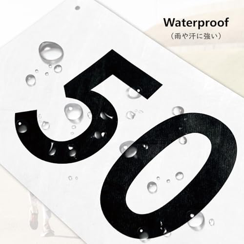 JEELAD Race Bibs 4" x 7" Running Bids Racing Numbers with Safety Pins Tyvek Tearproof Waterproof Number Cards 1-200 for Marathon Runners Sports Races Competition Events - color: White [4"x7"] 001-150