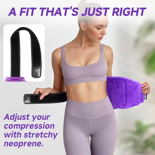 AiricePac Large Ice Pack for Injuries Reusable Gel for Lower Back, Cold Packs Wrap for Shoulder, Knee, Elbow, Hip, Leg, Soft Cold Compress,16 × 9",Purple - style: PURPLE-1