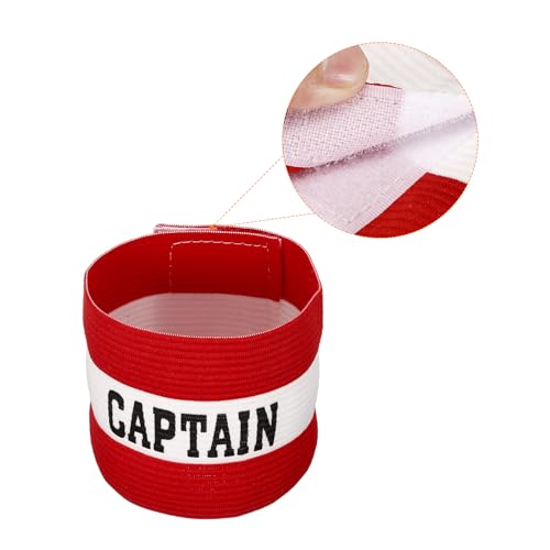 PATIKIL Captain's Armband, Elastic Arm Band for Soccer Training - color: Red