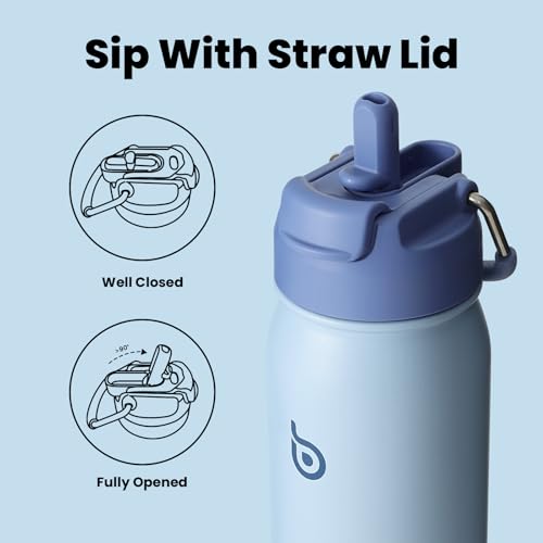 BOTTLE BOTTLE 16 oz Sports Water Bottle with Pills Holder Blue - color: blue