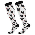 Wusikd Cats Compression Socks for Women and Men Circulation Cute Long Socks for Athletic Running 1 - color: Chicken