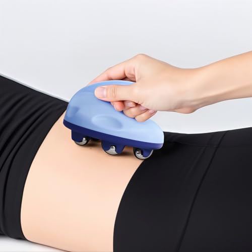 Lymphatic Massage Roller for Cellulite Remover Body Sculpting - Handheld Cellulite Massage Tool for Body Bloat Blood Circulation Lymphatic Drainage Blue - color: Blue