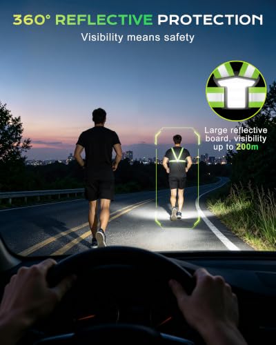 Viccux 500LM & 360° Visibility Running Lights for Runners with Waist Pack