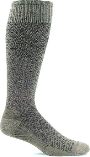Sockwell Men's Featherweight Moderate Graduated Compression Sock - color: Khaki, size: Medium-Large