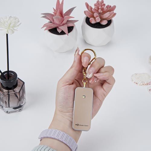 Ultrathin Personal Alarm Waterproof Replaceable Battery Strobe Light - color: Gold