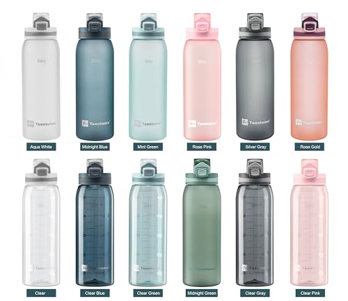 30oz Tritan Water Bottle with Time Marker, 1-Pack, Clear Pink - color: Clear Pink
