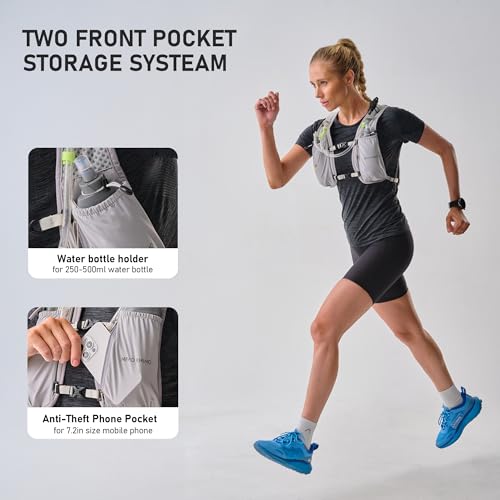 N NEVO RHINO 5L Running Vest , Hydration Vest Pack with 1.5L Water Bladder - color: Gray