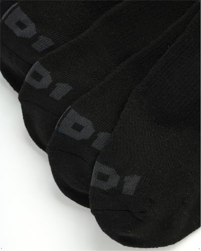AND1 Mens Athletic Crew Socks 24 Pack Cushioned Comfort Socks - color: Black