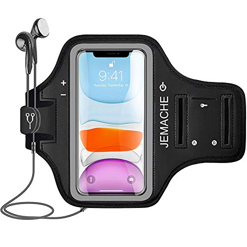 Running Armband for iPhone 17 16 15 14 13 12 Pro (Black) - color: Black