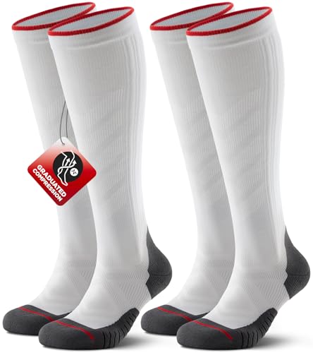 RUIXUE Compression Socks Men Women, Graduated 15-20mmHg Support Breathable for Travel Flight Running Cycling Daily Use