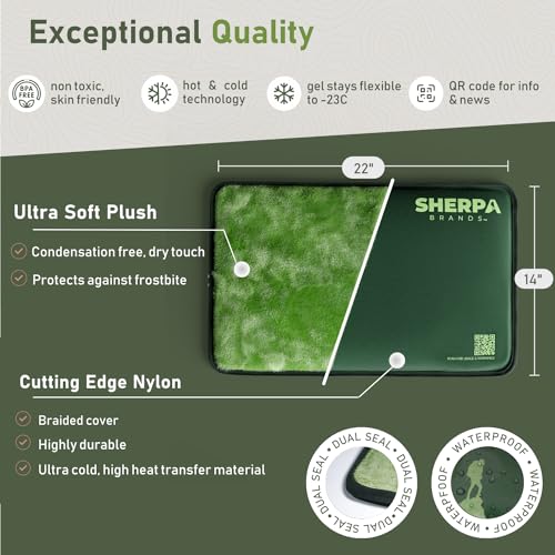 Flexible Hot and Cold Gel Pack Extra Large 14" x 22" - size: Extra Large, style: Green