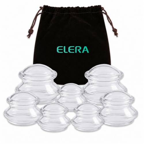 ELERA Silicone Cupping Set for Massage, 7 Cups (2L 2M 3S) - style: 7 Cups (L M S size)