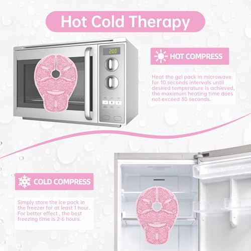 Breast Therapy Breastfeeding Ice Packs Large Hot Cold Breast Pads, 2 Pack - color: Pink(drop-shaped)