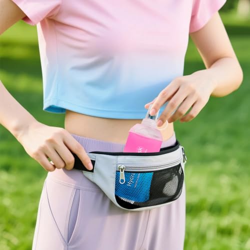 AXEN Soft Flask TPU Foldable Running Hydration Flask, Soft Collapsible Water Bottle for Hydration Pack Cycling Marathon Running Hiking - color: Pink&Blue-500ml