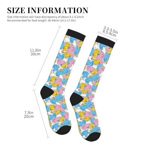 Compression Socks Women and Men 15-20mmHg-Circulation Support Socks for Athletic Running Cycling - color: Duck