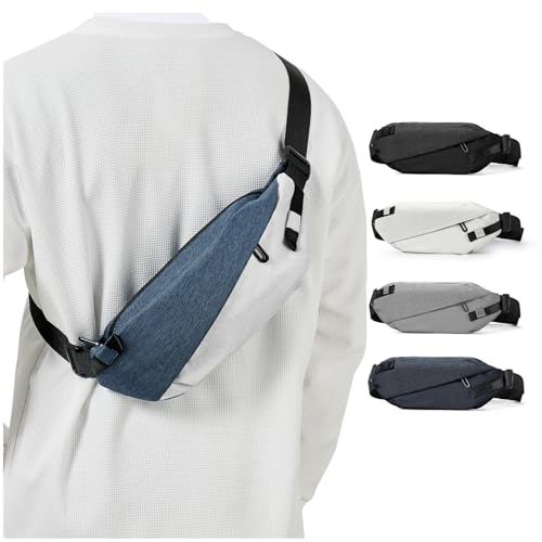 Fanny Pack For Women,Crossbody Sling Bags For Women,Waist Packs For Men,Belt Bags Travel Fanny Pack,Casual Daypack Shoulder Bag Running Tactical Man Purse - color: A1-Blue White