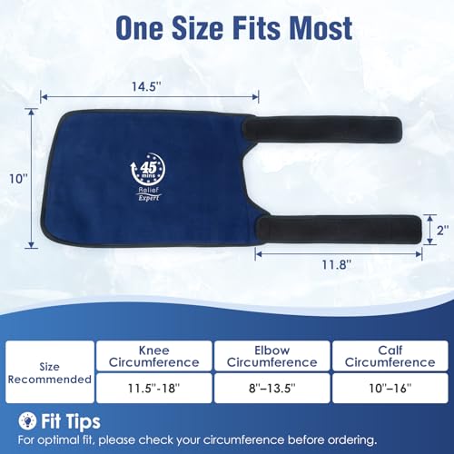Relief Expert 45-Minute Knee Ice Pack Wrap,Long-Lasting Cold Therapy - style: 1 Pack