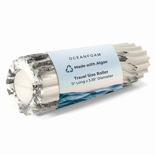 Oceanfoam Ripple Small Foam Roller for Physical Therapy (Natural Marbled) - color: Black Marbled