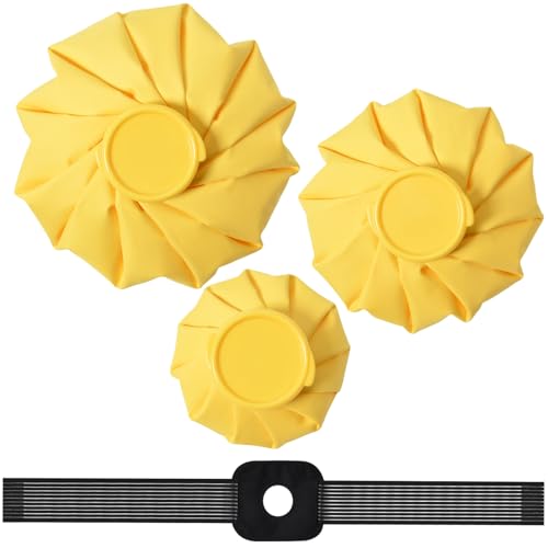 Ice Packs for Injuries Reusable, 3 Sizes, Yellow - color: Yellow