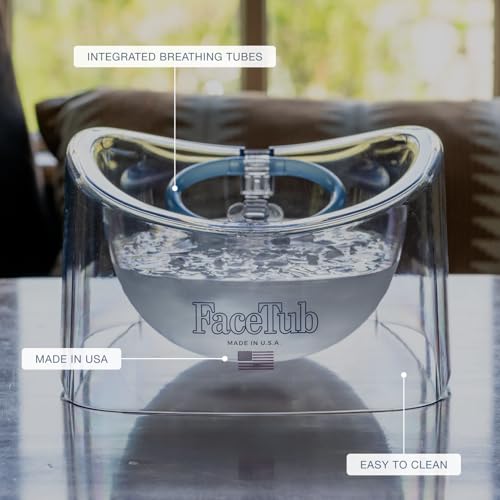 Facial Cold Plunge, Face Tub with Breathing Tubes, Made in USA