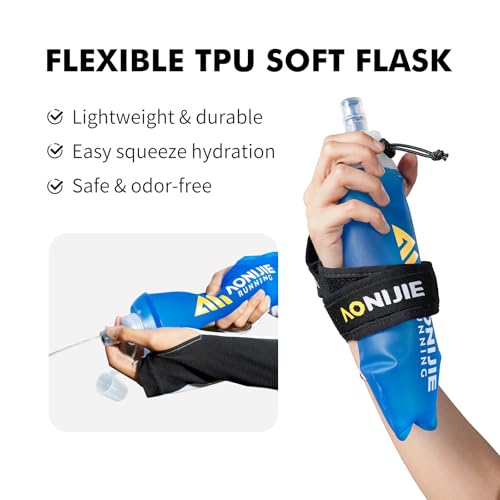 AONIJIE Running Water Bottle 1PC Soft Flask - size: 16.9 Ounces