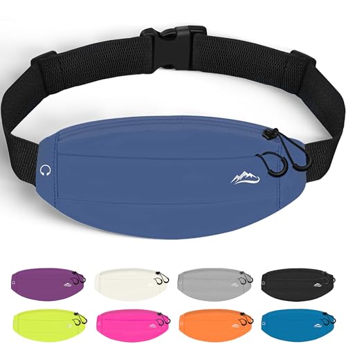 Running Fanny Pack Whole Bag Reflective, Running belt for Women &Men,Sweatproof Phone Holder Workout, Running Waist Pack(steelblue) - color: steelblue