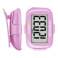AVTREK 3D Step Counter Clip On with LED Backlight Pocket Pedometer for Walking Outdoor Activities Fitness Tracker Without Smartphone - color: PINK