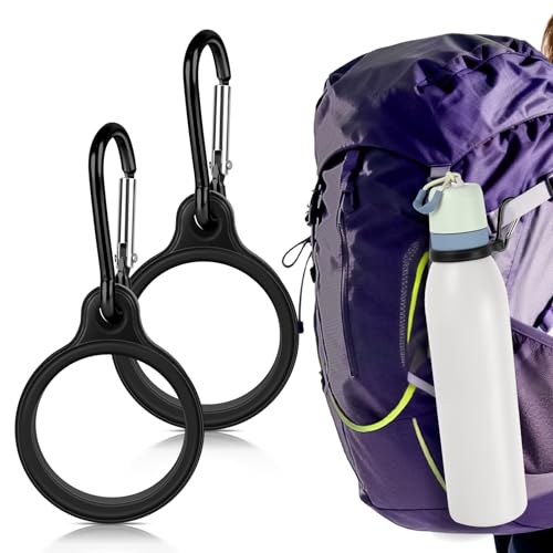 Water Bottle Clip with Carabiner for Owala Freesip Twist 18oz/24oz - color: Black Clip