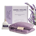 Microwavable Heating Pad with Lavender & Flaxseed, Hot & Cold Therapy, Heat Pad for Back, Neck, Shoulder, Knee, Leg & Menstrual Cramp Relief, Washable Cover, Mini Lavender Bag Gift, One Size Fits All - color: Purple