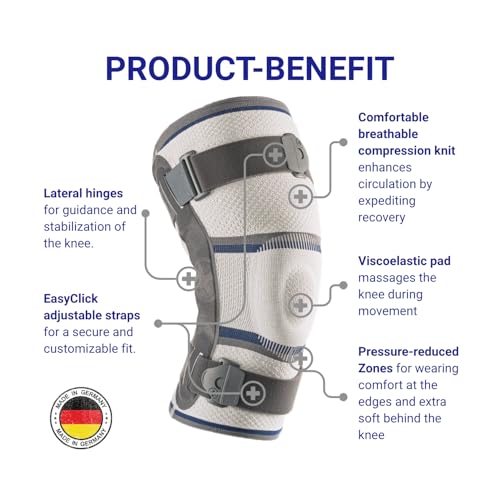 Bort - Stabilo Hinged Knee Brace - For Guided Knee Stability - 3+ Right - size: 3+ Right