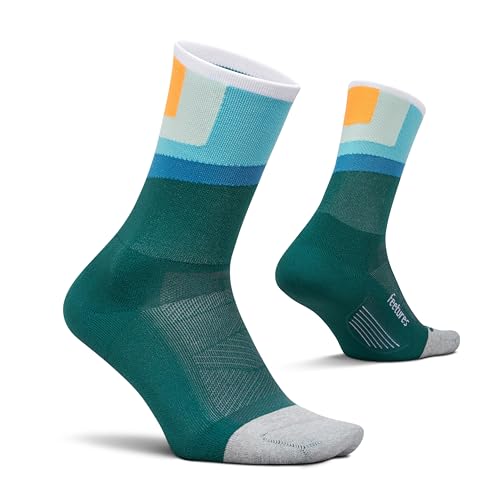 Feetures Elite Light Cushion Mini Crew Sock - color: Breezy Court (1 Pair), size: Small