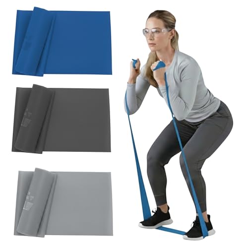 THERABAND Resistance Bands Set, Elastic Bands for Exercise & Physical Therapy, Strength Training for Upper & Lower Body Fitness - size: 3 Pack, style: Non-Latex Advanced