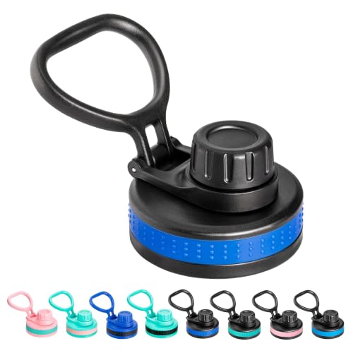 Spout Lid for Thermoflask, Takeya, Simple Modern 12-64oz Wide Mouth Bottle - color: Black+Blue