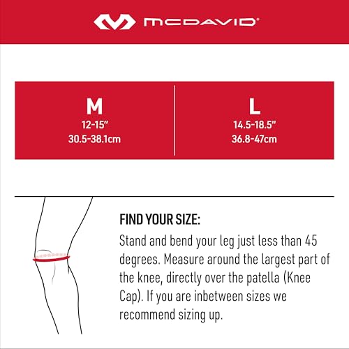 McDavid Knee Band for Knee Pain Relief, Support Brace Patella Tendon Knee Strap for Pickleball, Hiking, Soccer, Basketball, Running, Jumpers Knee, Tennis, Tendonitis, Volleyball & Squats - size: Medium
