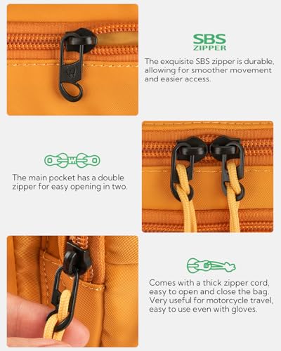 WATERFLY Fanny Pack Waist Bag: 2.5L Large 5 Zipper Pockets for Women Men - color: Tan