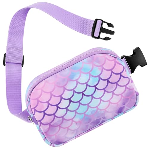 WAWSAM Fanny Pack Kids Belt Bag, Mermaid Crossbody Bag with Adjustable Belt - color: Mermaid