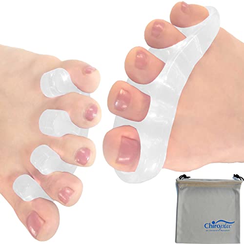 Chiroplax Gel Toe Separators Stretchers Spacers Bunion Tailor's Relief - color: Milky White