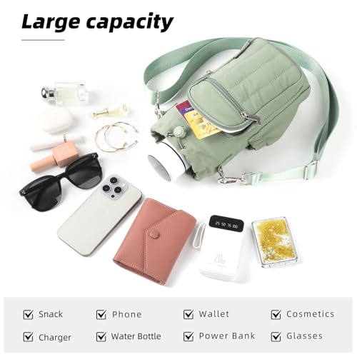 Rueesh Water Bottle Holder Bag with Adjustable Strap - color: Green