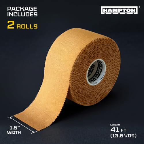 Hampton Adams Rigid Strapping Tape, Extra Sticky Athletic Tape, Beige - color: Strapping Tape (Beige)