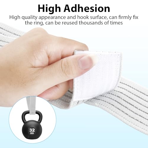 4Pack Elastic Ice Pack Straps,35.5" x 2" Reusable Fastening Bands - color: Gray