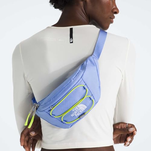 THE NORTH FACE Jester Lumbar Pack | Fanny Pack With Water Repellent Finish, 2.2 Liters, Crossbody Adjustable Strap - color: Periwinkle Glow/Fizz Lime
